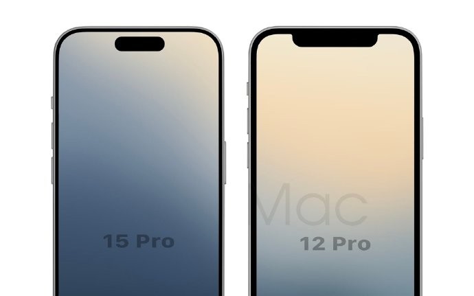 iPhone15正面渲染图曝光 与历代苹果手机对比边框爆窄