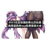 2023交互性强的青山汉化组高质量熟肉rpg免费直装大全