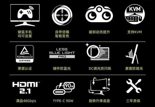 微星推出新款32英寸枪神显示器：160Hz 4K屏、90W PD反充
