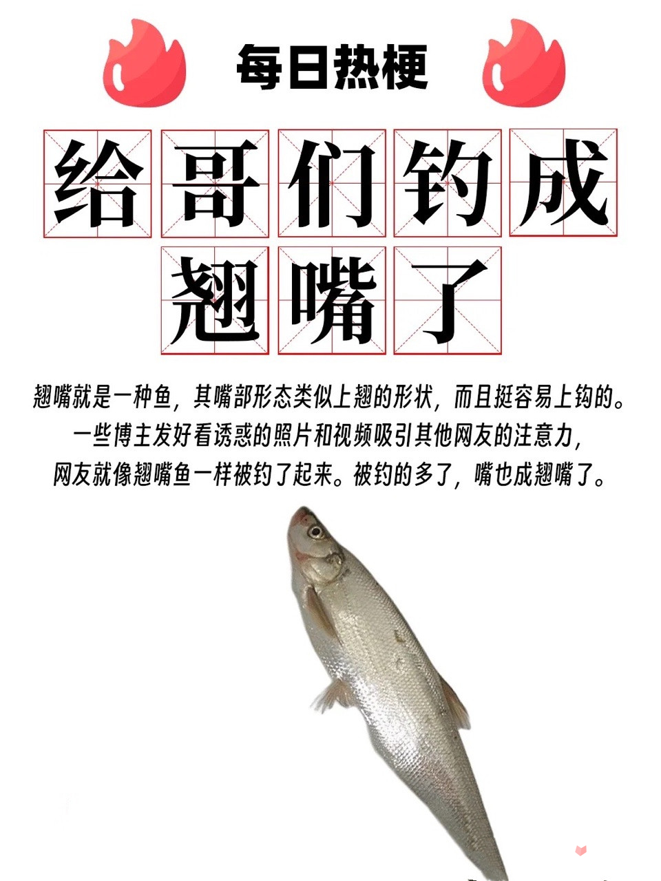 给哥们钓成翘嘴了是什么意思 给哥们钓成翘嘴了含义及出处