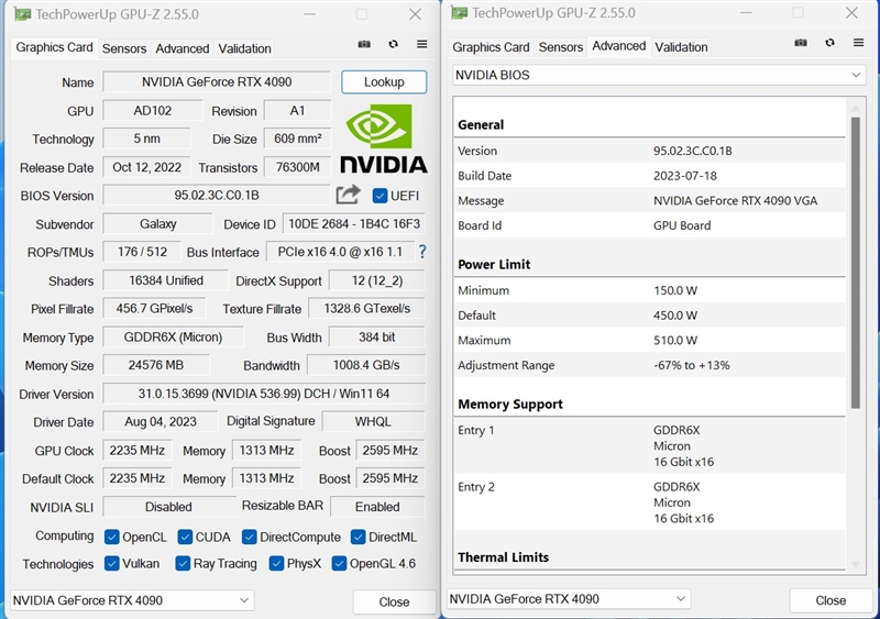 不再担心烧供电接口！影驰RTX 4090金属大师AIO OC评测：450W烤机半小时仅61度