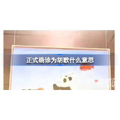 正式确诊为胡歌梗是什么意思