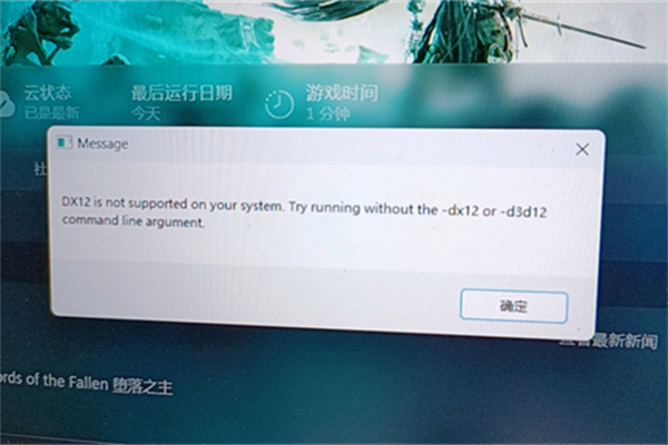 堕落之主dx12不支持解决伎俩步骤