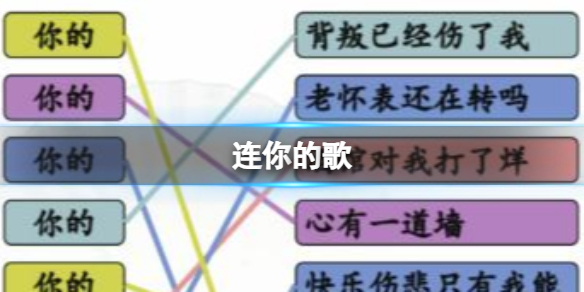 《汉字找茬王》连你的歌 连线你的开头的歌攻略