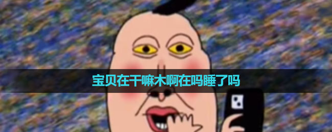 《抖音》宝贝在干嘛木啊在吗睡了吗梗出处含义介绍