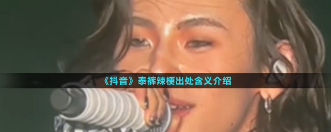 《抖音》泰裤辣梗出处含义介绍