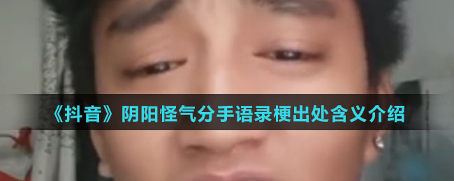 《抖音》阴阳怪气分手语录梗出处含义介绍