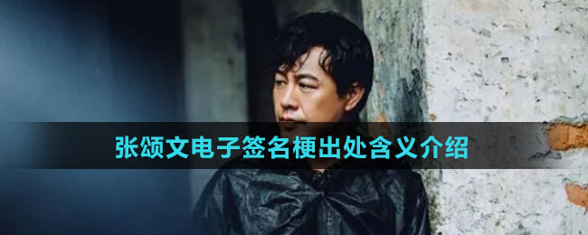 张颂文电子签名梗出处含义介绍