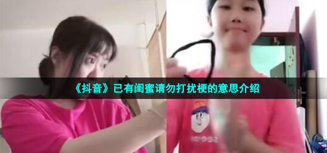 《抖音》已有闺蜜请勿打扰梗的意思介绍