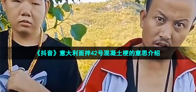 《抖音》意大利面拌42号混凝土梗的意思介绍