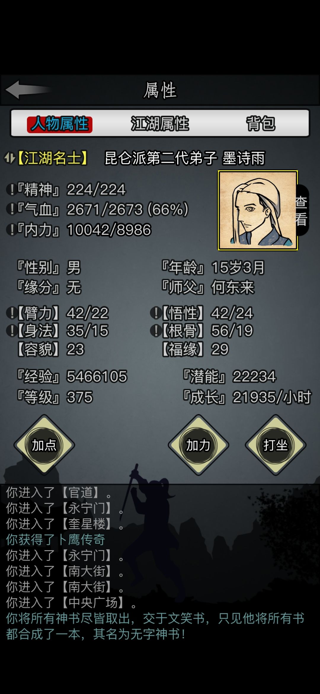 放置江湖华山属性怎么加点