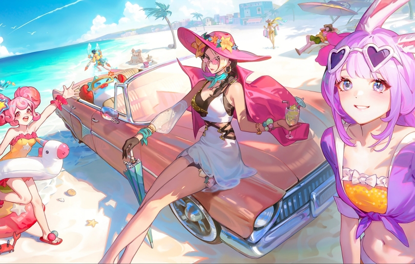 王者荣耀夏日系列皮肤海报宣传图