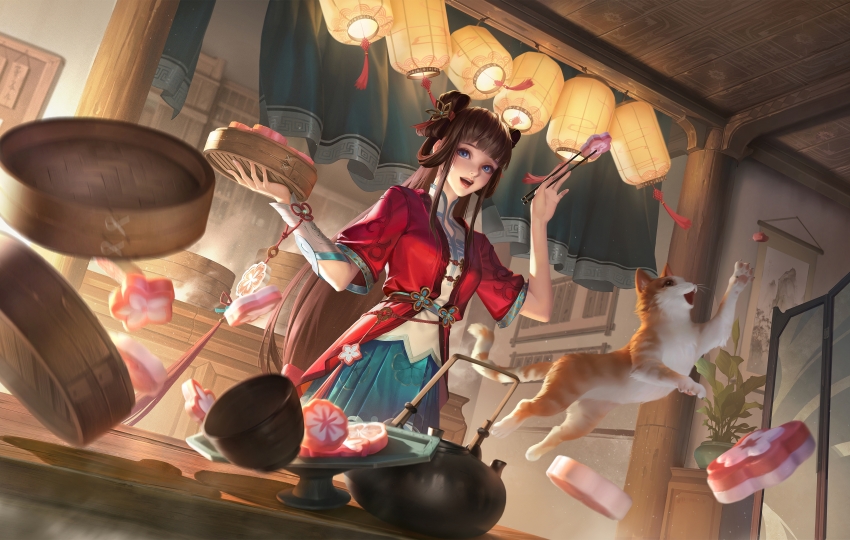 西施玲珑珍味皮肤海报图片