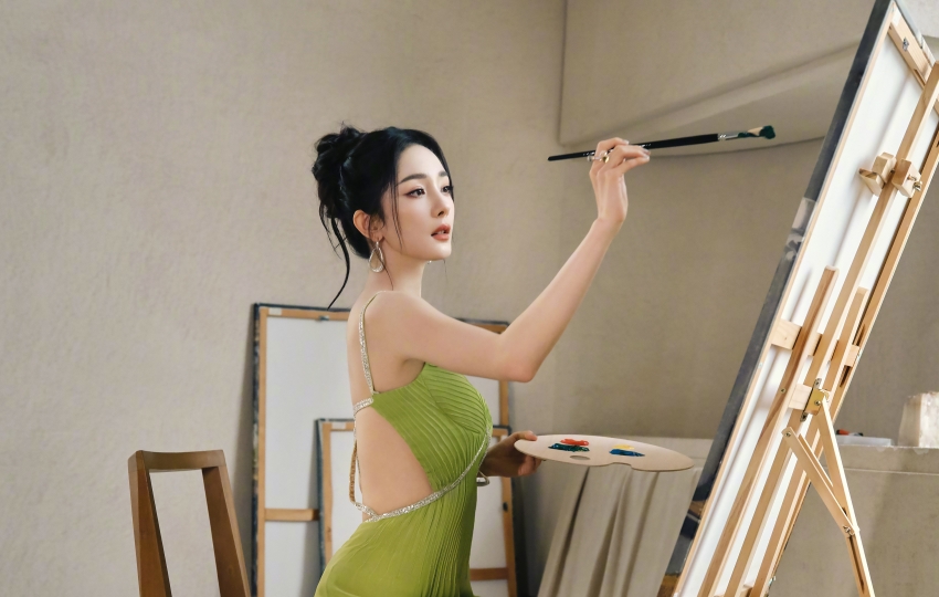 杨幂礼服图片 壁纸