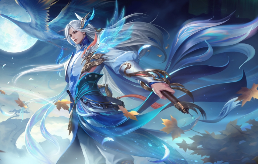 王者荣耀角色李白玉鸾吟星皮肤图片壁纸