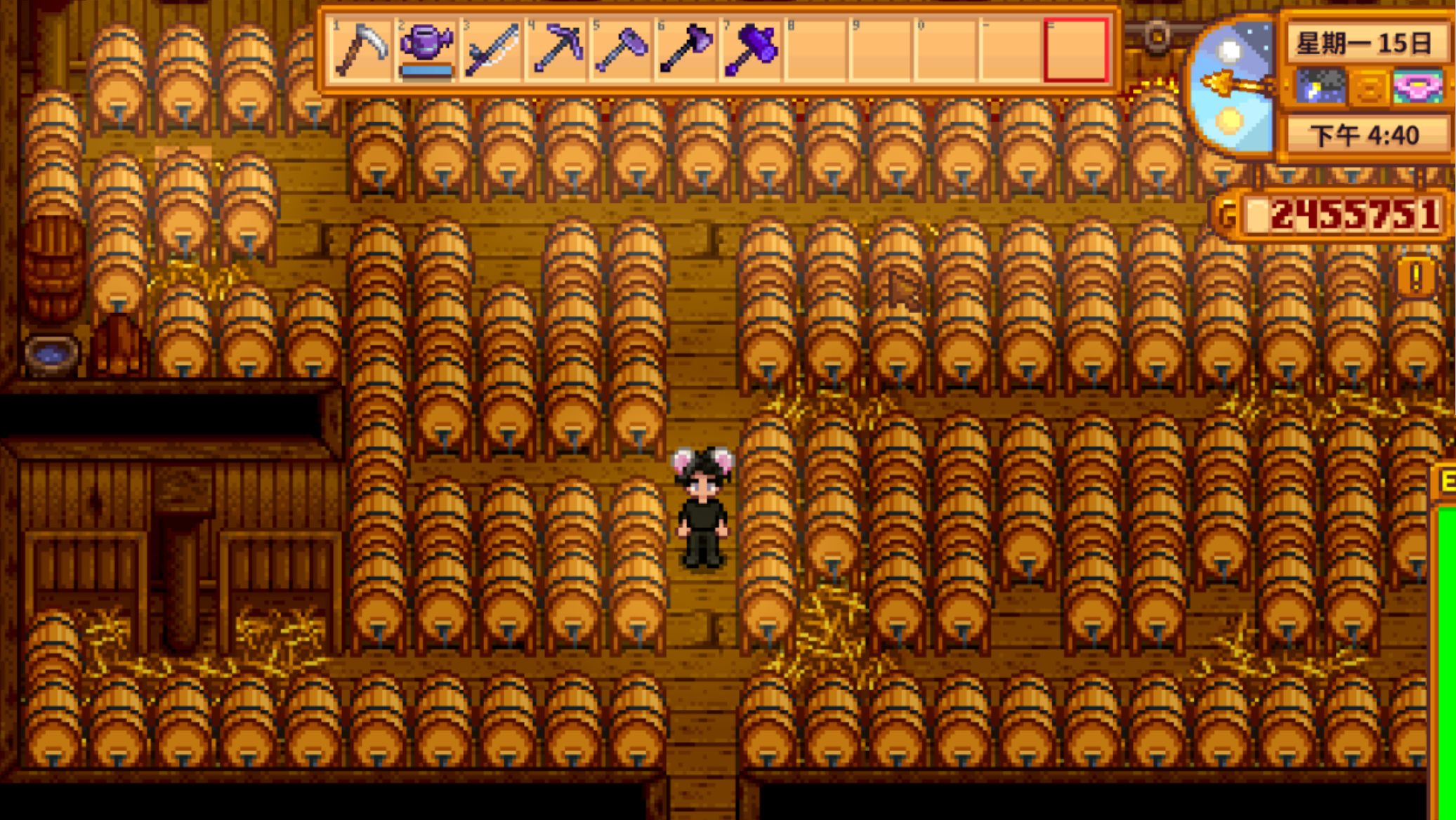 星露谷物语酒窖酒怎么拿出来