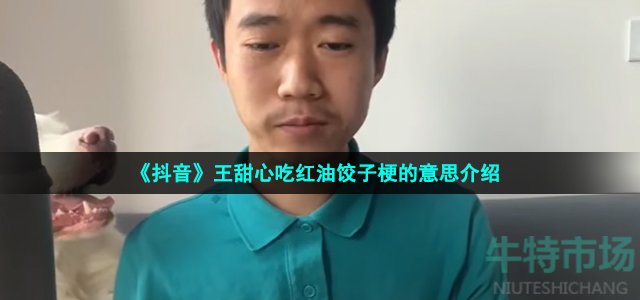 《抖音》王甜心吃红油饺子梗的意思介绍