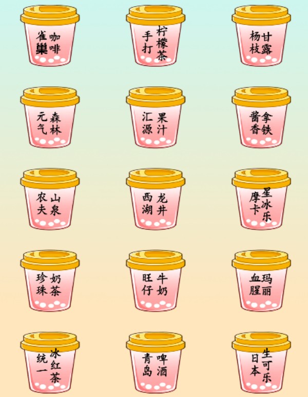 就我眼神好饮品配对通关图文攻略