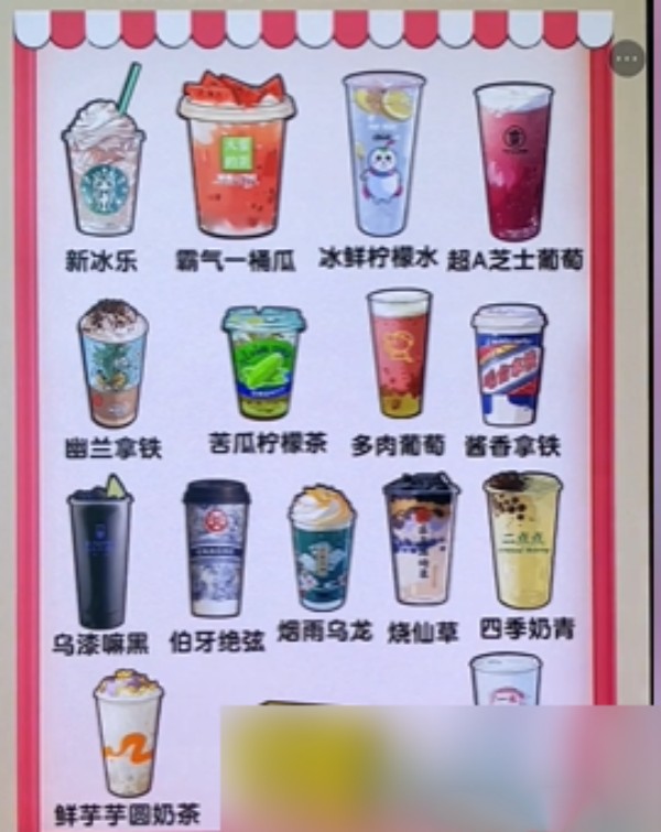 爆梗找茬王奶茶店留念通关图文攻略