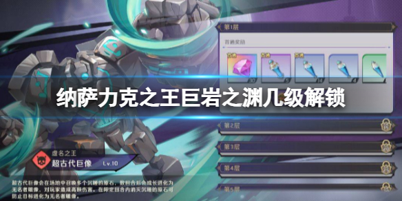 纳萨力克之王巨岩之渊几级解锁