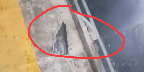 男子加油站碰掉瓷砖一角赔了450元 气不过将整块地砖揭下来拿走！
