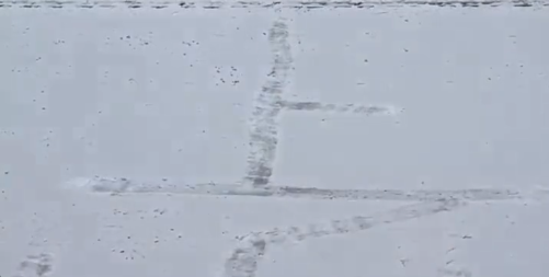 受“上岸心愿路线”启发 一女生3小时在雪地踩出上岸祝福！