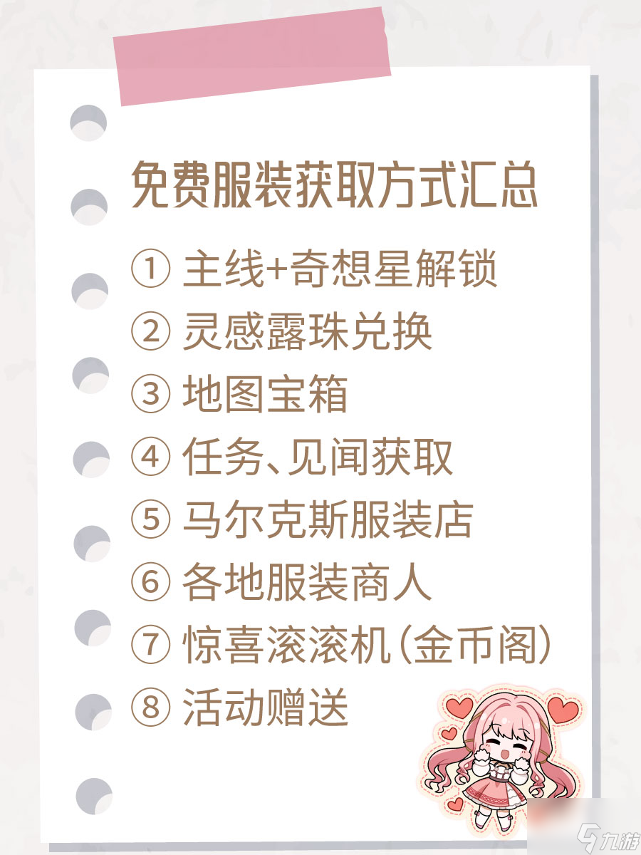 《无限暖暖》服装免费获取方式汇总