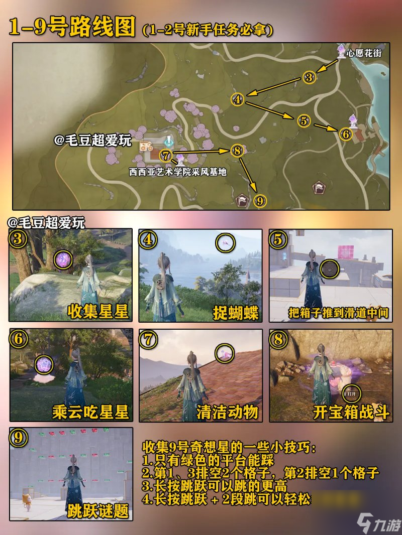 《无限暖暖》微风绿野奇想星位置大全