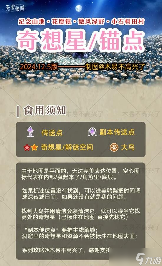 无限暖暖地图攻略分享 纪念山地花园镇地图攻略