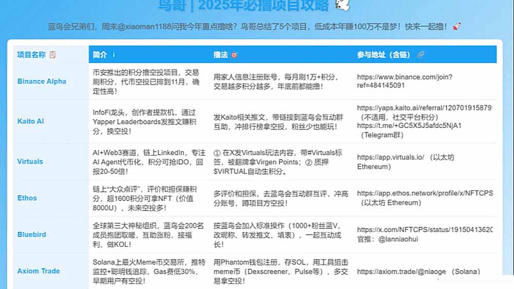 2025年按头必撸的6个项目，低成本年赚100万攻略