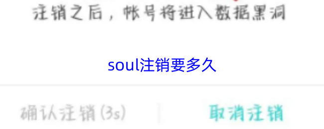 soul注销要多久