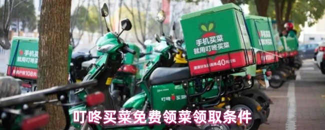 叮咚买菜免费领菜领取条件