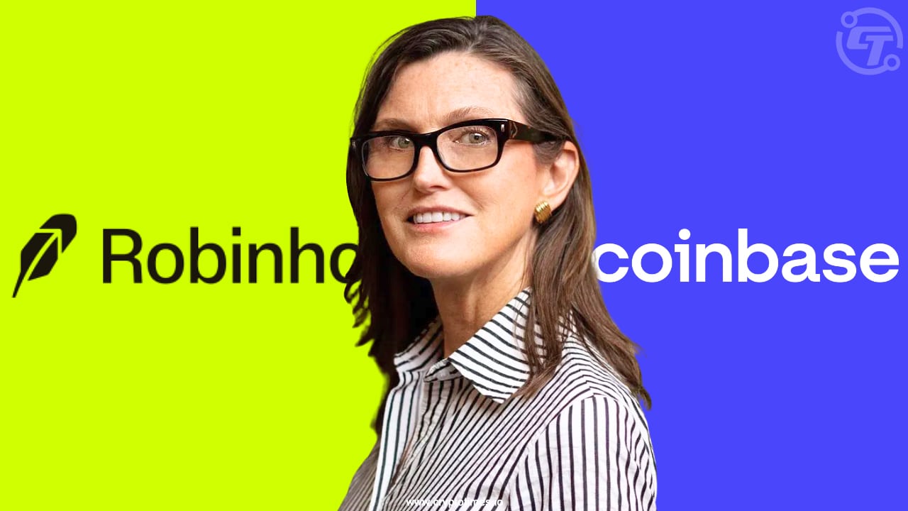 方舟投资出售了价值1300万美元的Coinbase(COIN)和Robinhood(HOOD)股票