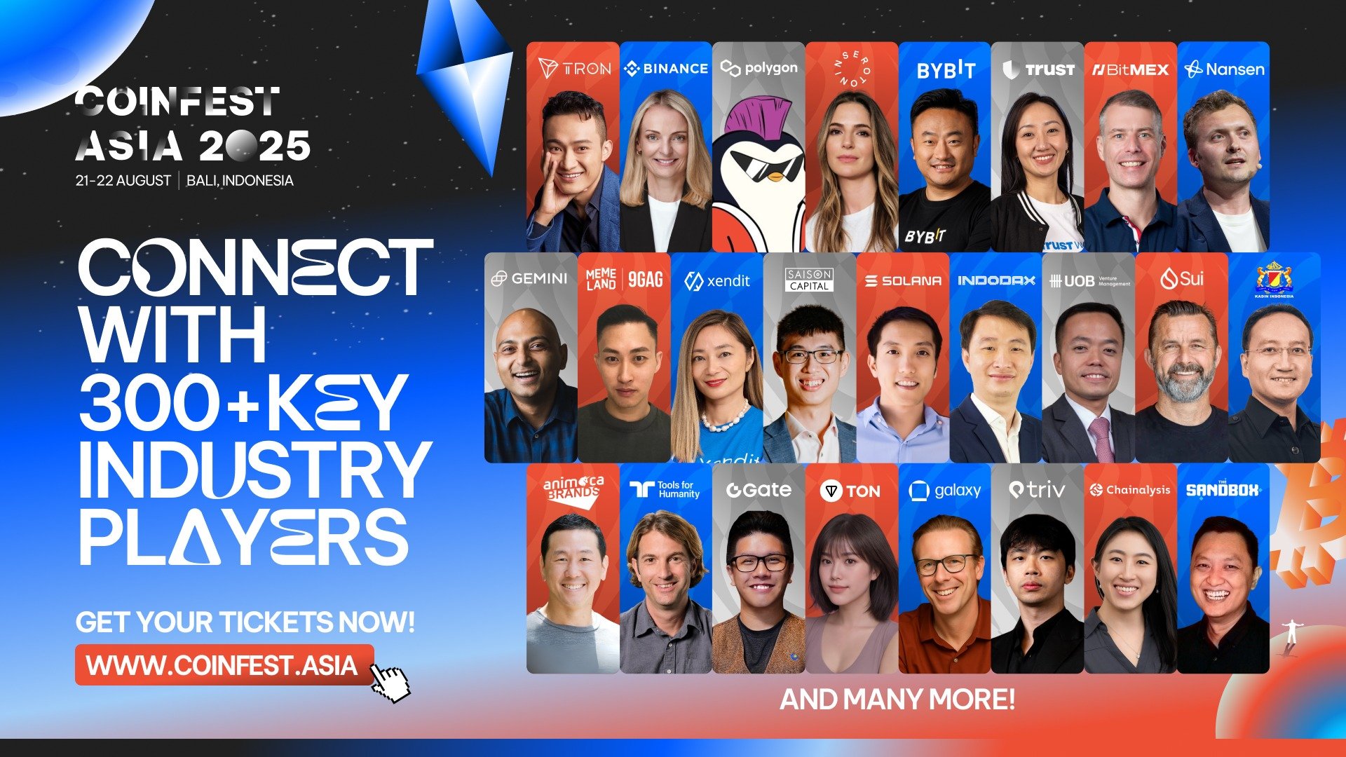 Coinfest Asia 2025 公布重量级讲者阵容，于峇里岛打造沉浸式Web3体验