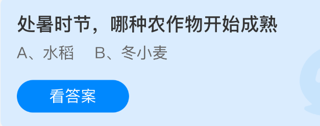 处暑时节，哪种农作物开始成熟