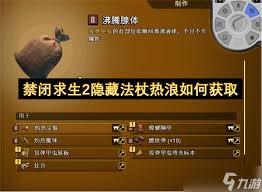禁闭求生2如何获取法杖热浪