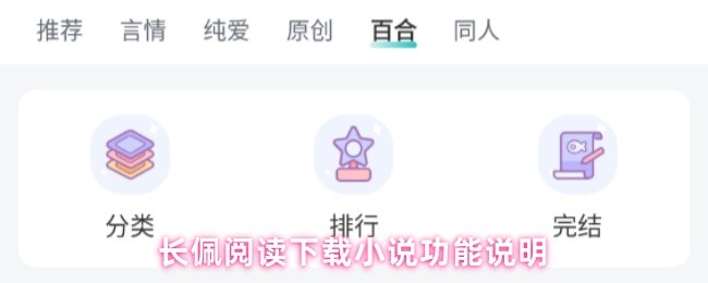 长佩阅读下载小说功能说明