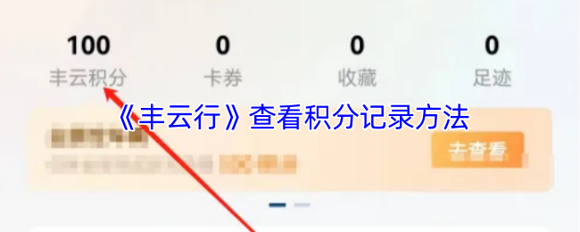 《丰云行》查看积分记录方法