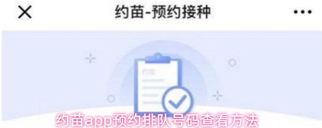 约苗app预约排队号码查看方法