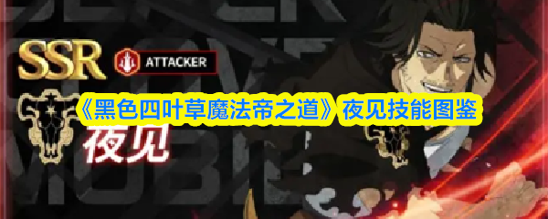 《黑色四叶草魔法帝之道》夜见技能图鉴