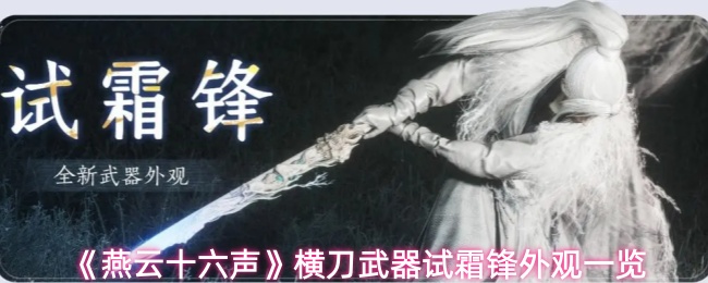 《燕云十六声》横刀武器试霜锋外观一览