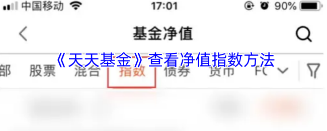《天天基金》查看净值指数方法