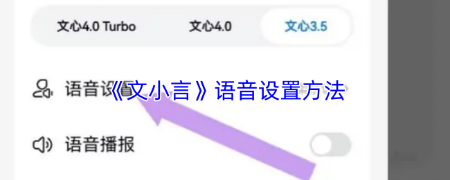 《文小言》语音设置方法