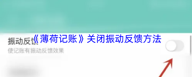 《薄荷记账》关闭振动反馈方法