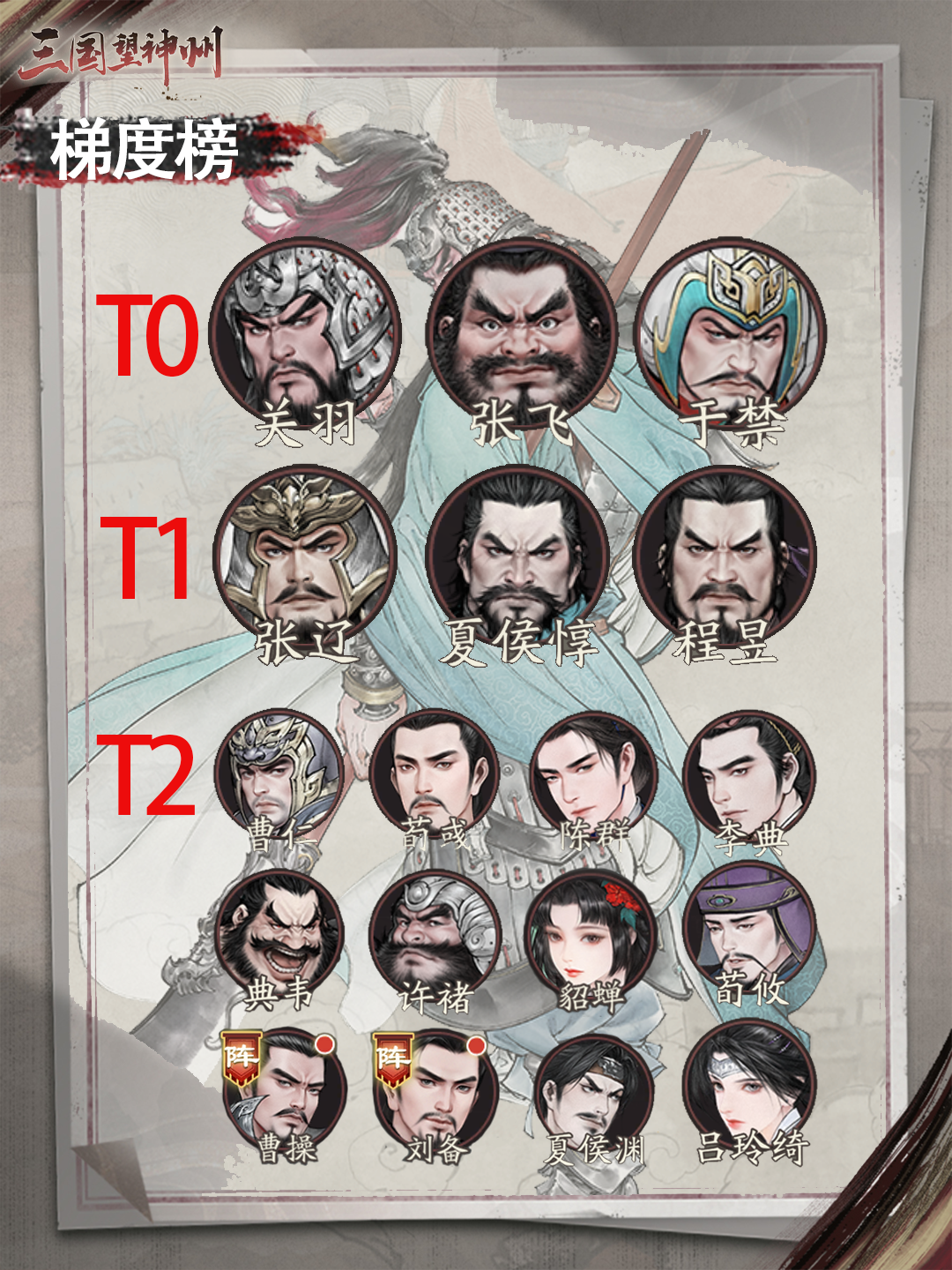 《三国望神州》梯度榜武将全解析