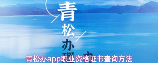 青松办app职业资格证书查询方法
