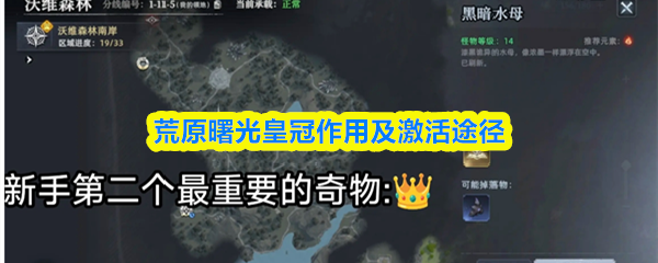 荒原曙光皇冠作用及激活途径