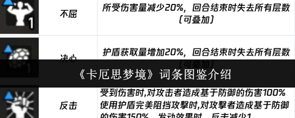 《卡厄思梦境》词条图鉴介绍