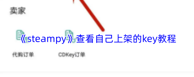 《steampy》查看自己上架的key教程