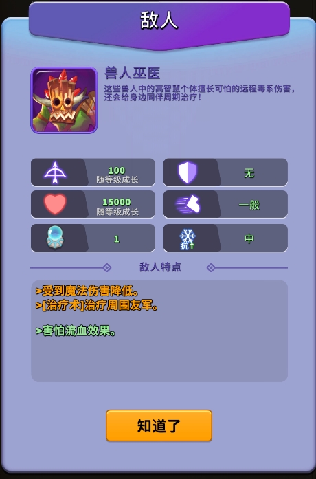 《人征塔战》兽人巫医怪物图鉴